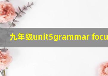 九年级unit5grammar focus翻译